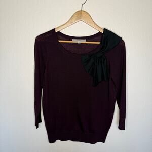 Loft Purple Wool Blend Sweater Medium